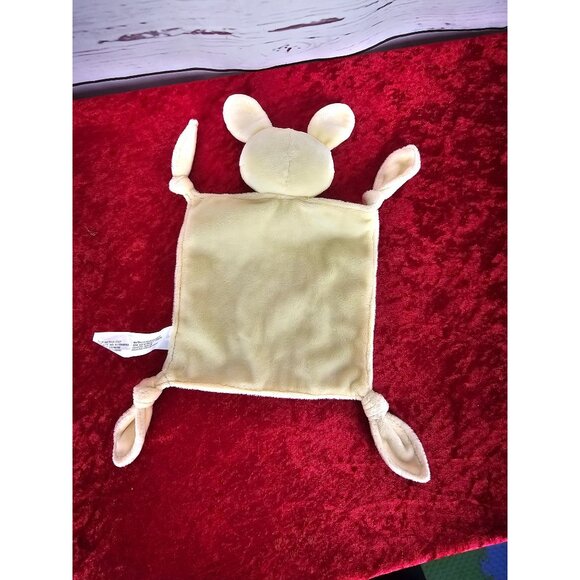 Barrons Hello Bunny Rabbit Lovey Rattle Security Blanket Knotted Corners Plush - Picture 5 of 6